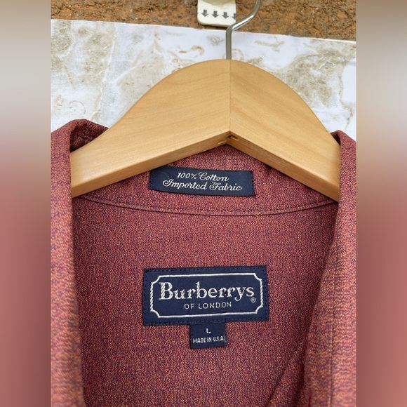 BURBERRYS OF LONDON VINTAGE FRONT BUTTON SHIRT SIZE LARGE - Picture 8 of 11